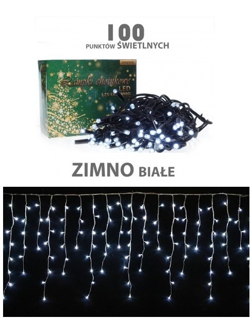 Kurtynka sople 100 LED białe zimne LZS LED100G ZB Limba Centrum